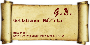 Gottdiener Márta névjegykártya